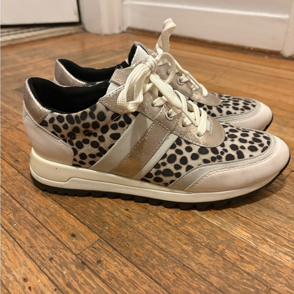 Geox Black and White Sneakers